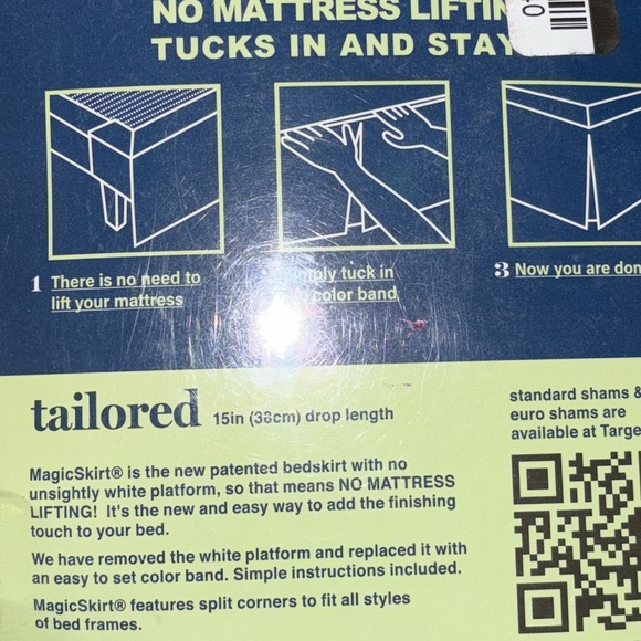 Tailored GREY Queen Sized Bed Skirt - Picture 4 of 4